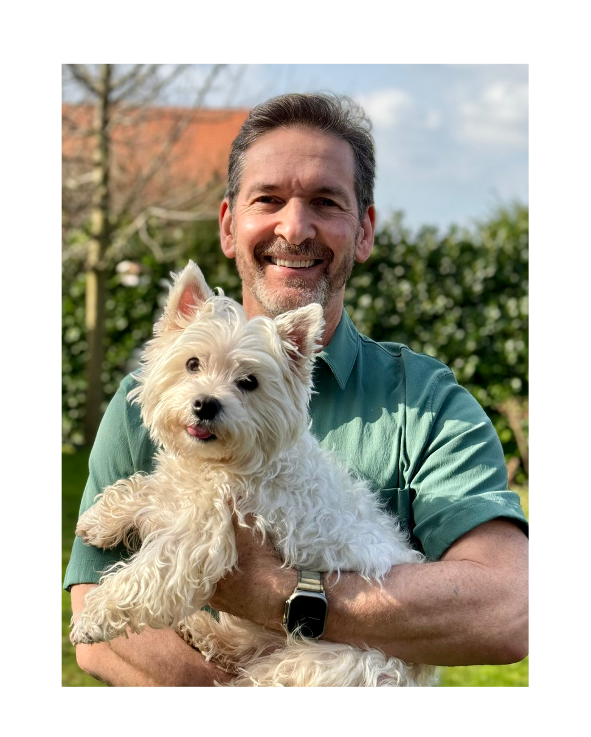 Joachim mit seinem Hund